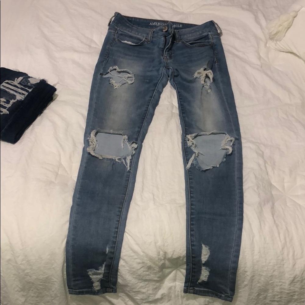 low rise ripped american eagle